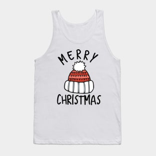 Merry christmas pompom hat Tank Top